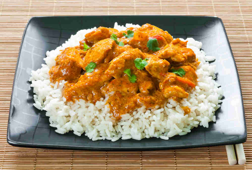 Chicken curry with rice