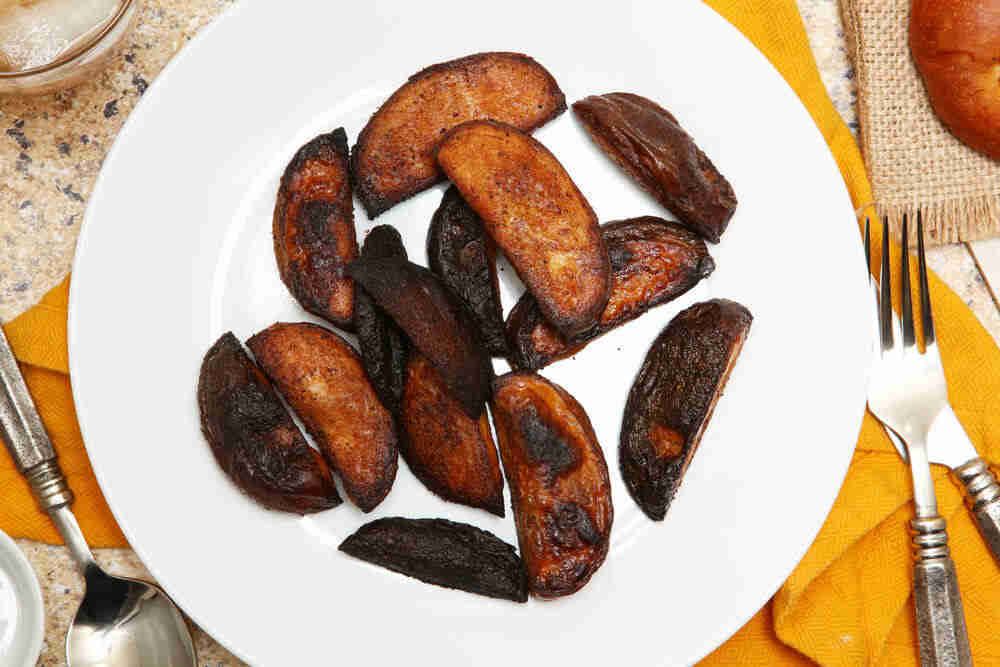 Maillard reaction burnt potato wedges