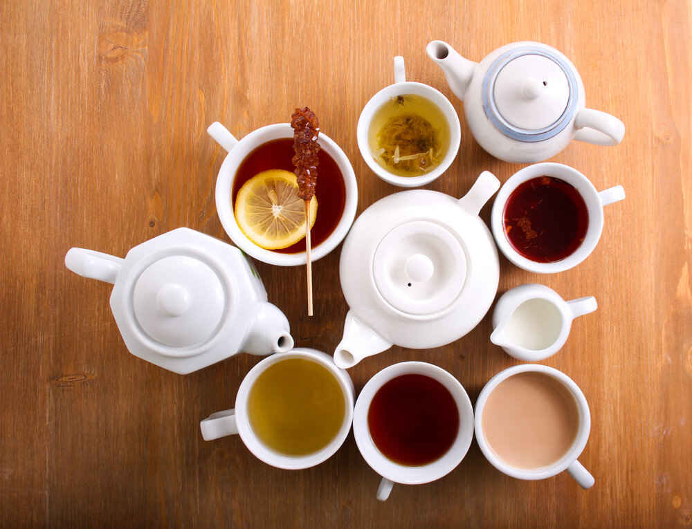 tea pots and cups of tea