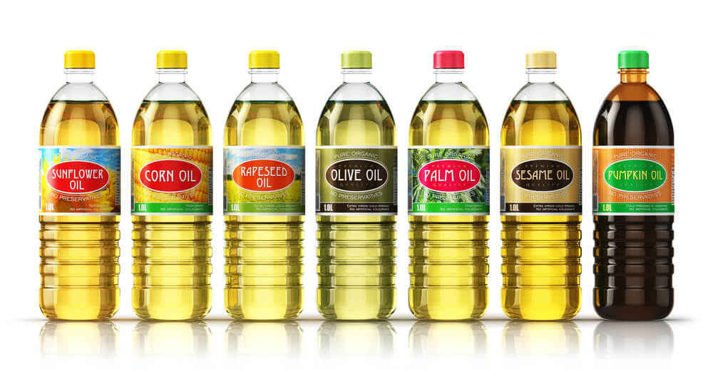 cooking oil in bottles