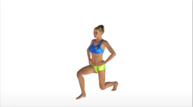 Front Lunges - 7 minute workout to lose weight